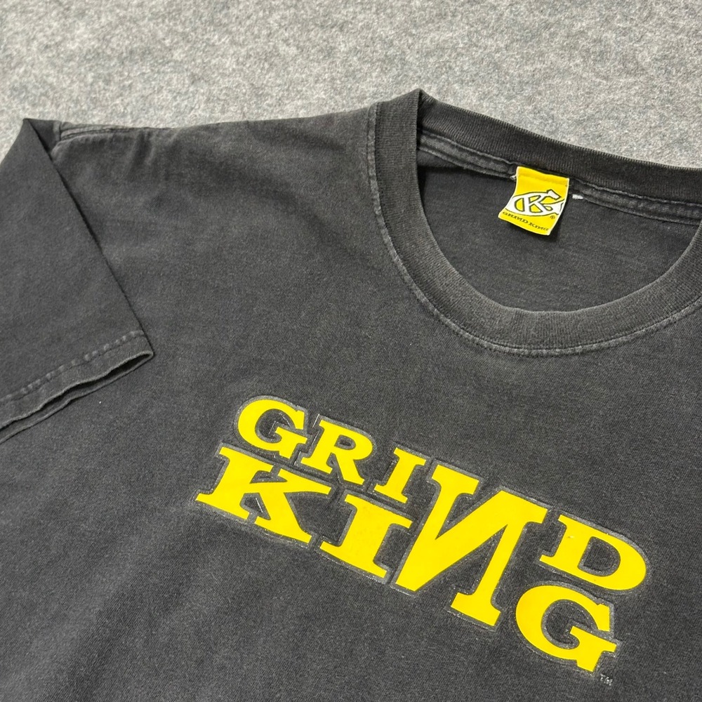 Grind King T Shirt Mens XL Black Vintage Grail 90s Y2K RARE Skate Made in USA
